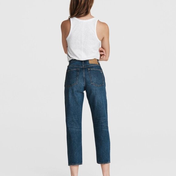 Rag & Bone Alissa High Rise Barrel Leg Ankle Jeans | Clover Wash | Size 33 | NWT - Picture 2 of 11